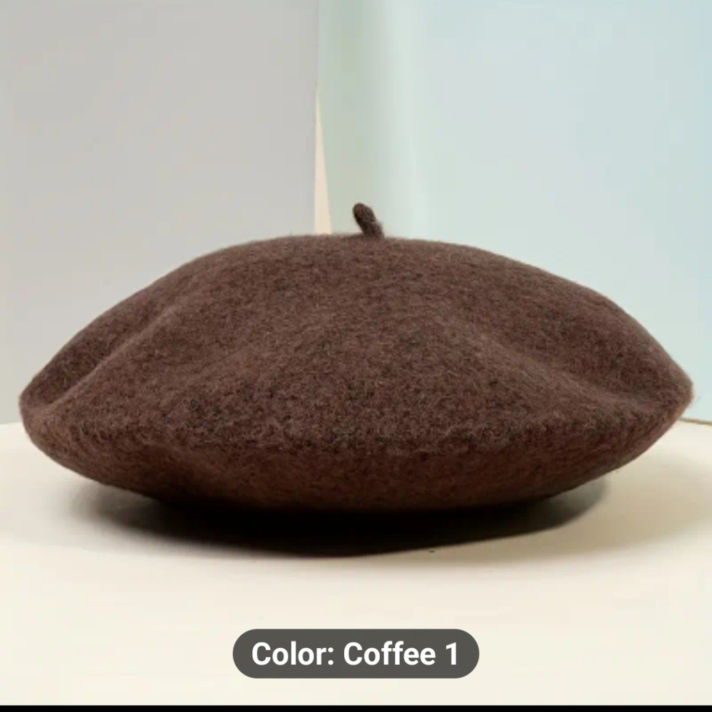 New Brown FRENCH Beret Classic Tam Warm Winter French Art Basque Beret HAT